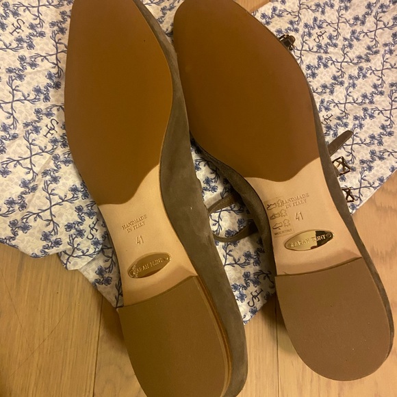 Women's Brown Suede Ballet Flats - Picture 2 of 4